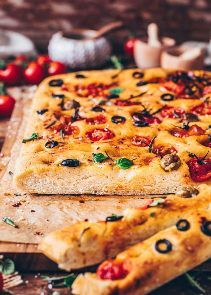 This is a Focaccia bread which is an Italian bread