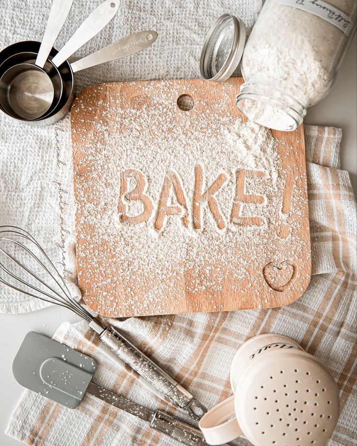This represents an aesthetic picture of Bakery and has written Bake on board.