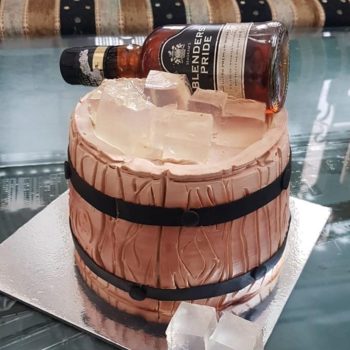 This is a barrel cake
