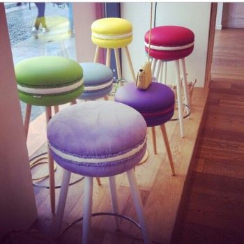 This image shows chairs that look like macroons